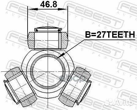 Трипоид 27x46.8 toyota camry (JPP) ACV40,ASV40