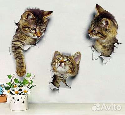 Интерьерная наклейка кот