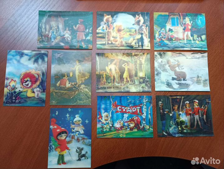 Голографические переливающиеся стерео открытки