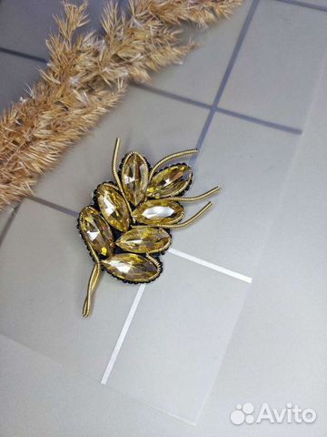 Брошь ручной работы Пшеничка
