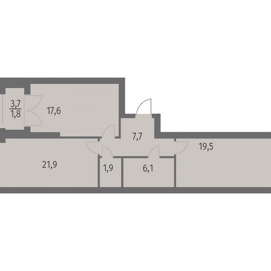 2-к. квартира, 76,6 м², 9/13 эт.