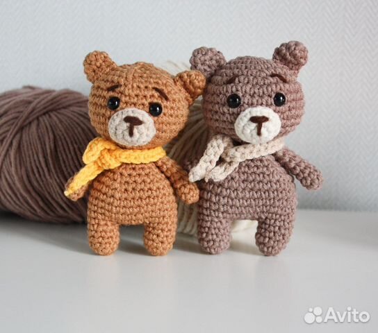 Вязаные маленькие мишки