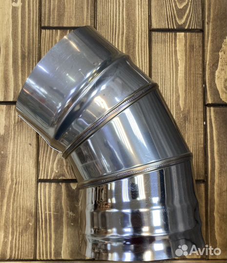 Отвод для дымохода 45 гр. диаметр 150 0.8 мм