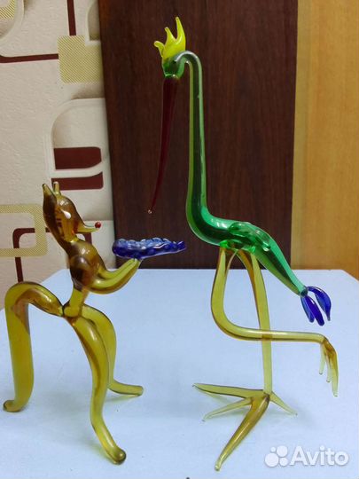 Фигурки СССР цветное стекло