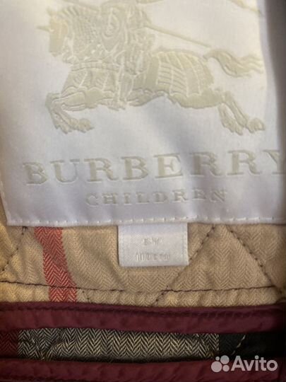 Куртка burberry легкая для девочки рост 110