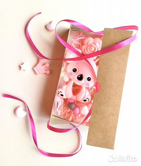 Именные силиконовые держатели для соски + грызунок