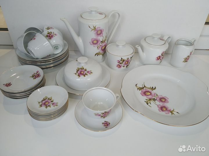 Чайно-кофейный сервиз GDR Kahla 6 персон