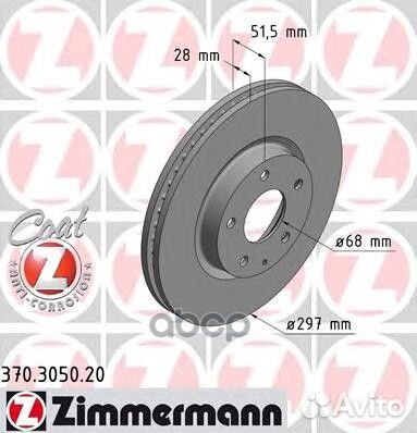 Диск тормозной mazda 6/CX-5 11- перед.вент.Coat Z