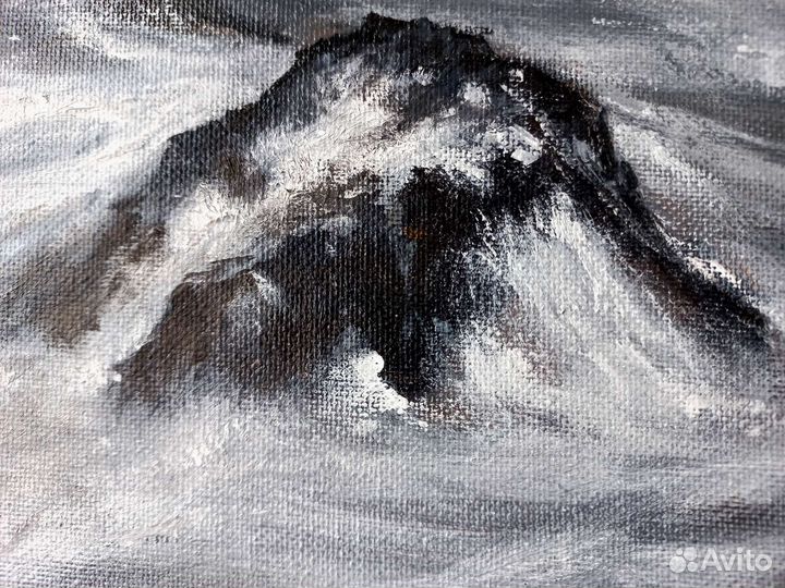 Картина маслом на холсте, морской пейзаж 40х50см