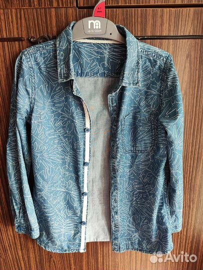 Джинсовая рубашка Mothercare 128р