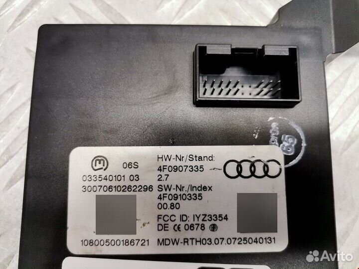 Блок комфорта для Audi A6 C6 4F0907335