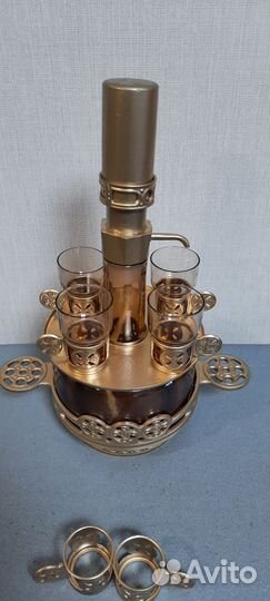 Графин СССР с рюмками и помпой