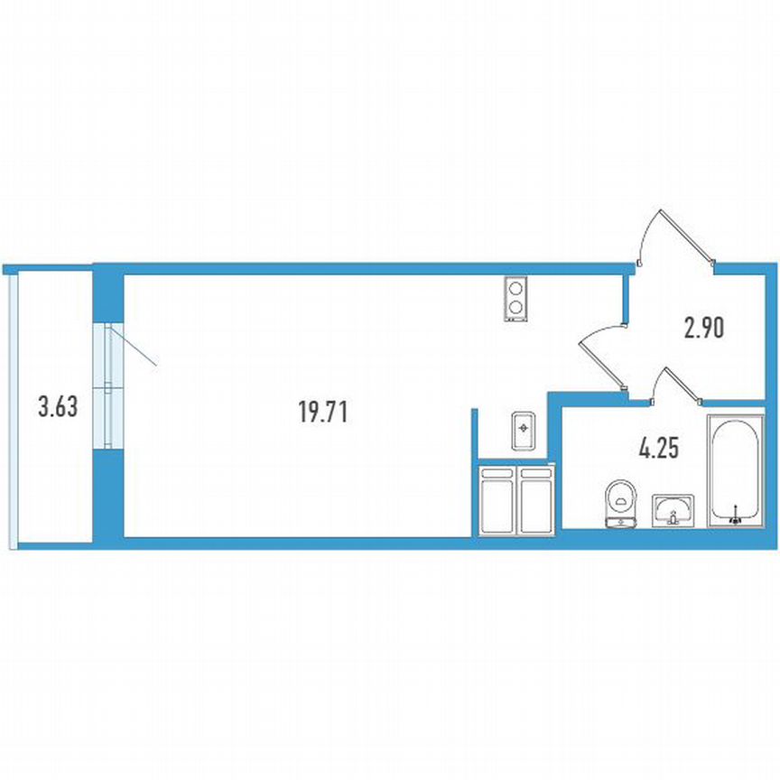 Квартира-студия, 27 м², 9/13 эт.