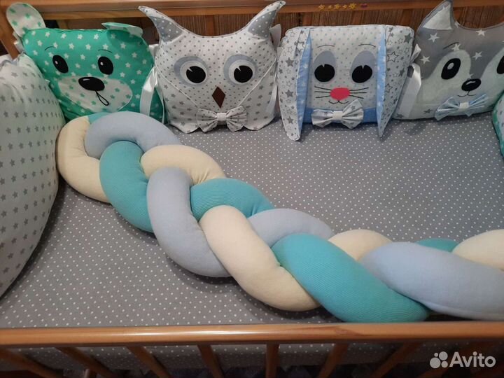 Бортики в детскую кроватку новые
