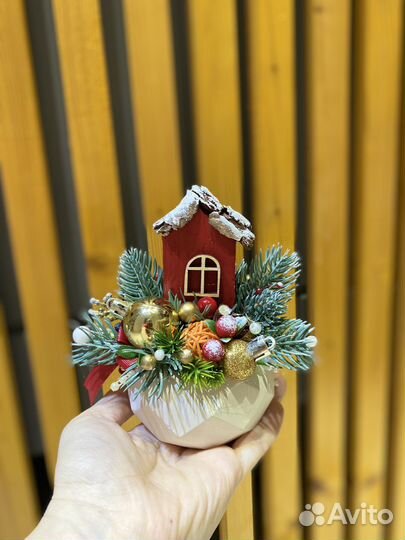 Новогодняя композиция на стол