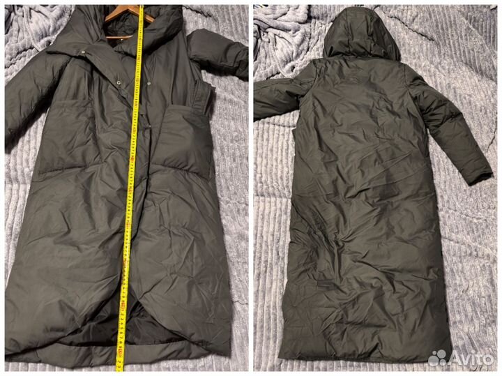 Пальто женское зимнее длинное графит 44-46-48