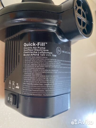 Насос Intex для надувной кровати(матраца) новый