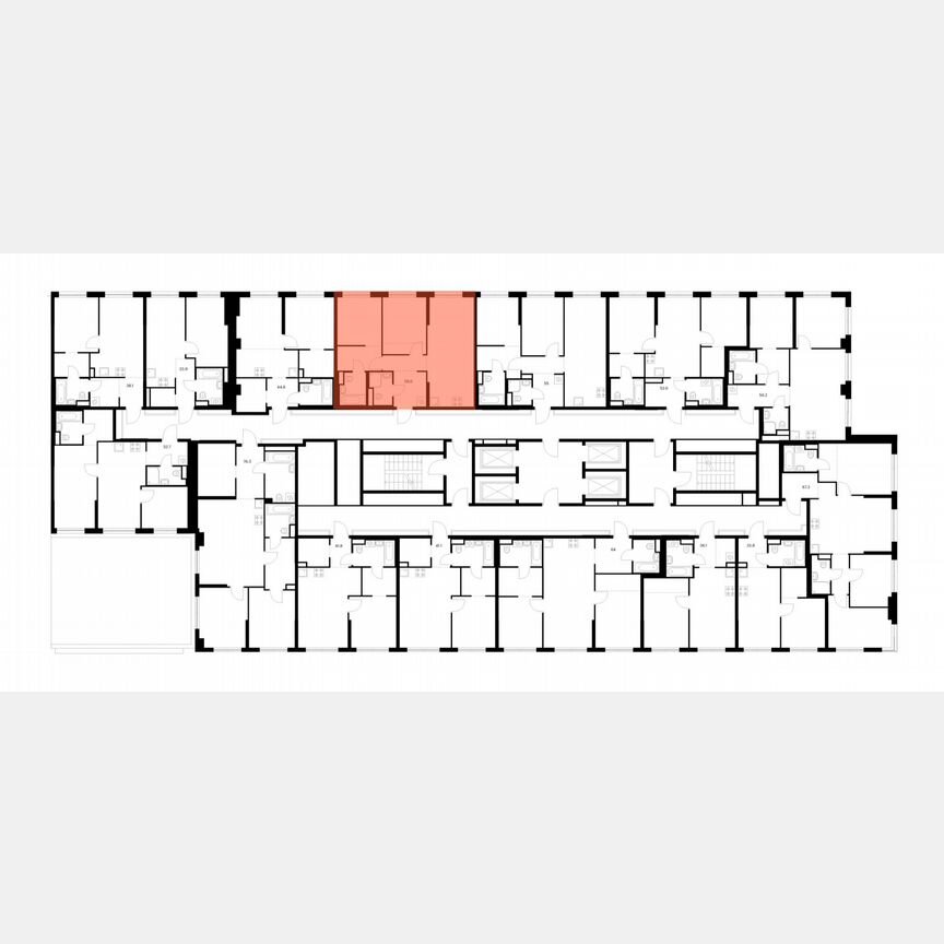 2-к. квартира, 58,6 м², 2/24 эт.