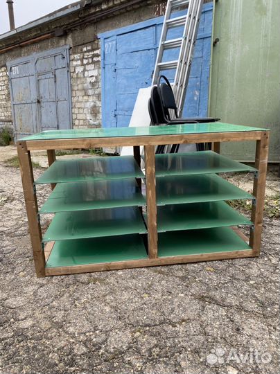 Верстак 2х3 - железный стол, стеллаж для бумаги