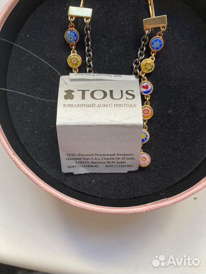 Серьги tous оригинал