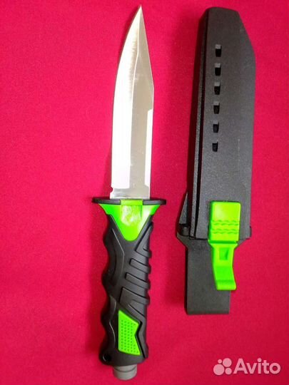 Нож для подводной охоты, новый, в ножнах