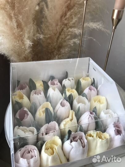 Зефирные букеты, зефирные тюльпаны,букет тюльпанов