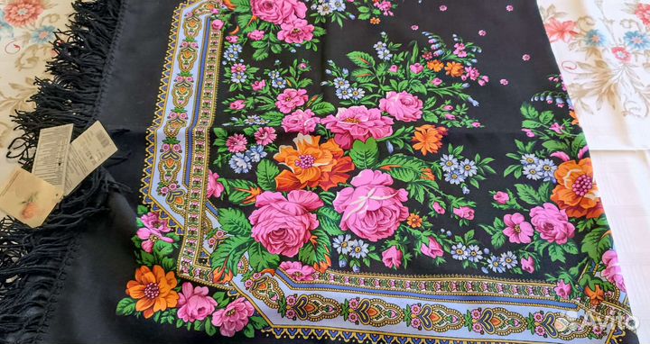 Павловопосадский платок шерсть