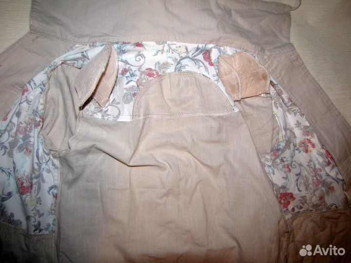 Лёгкий льнян0й женский пиджак; 54раз