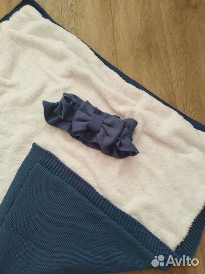 Вязанный плед на выписку