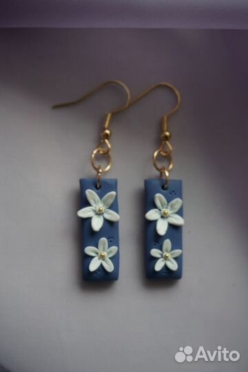 Серьги ручной работы из полимерной глины