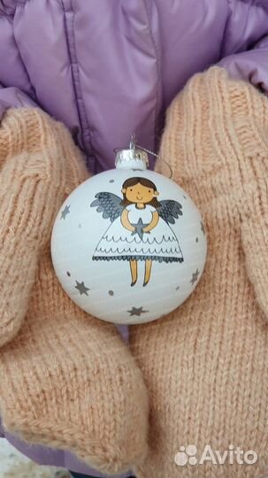 Набор елочных игрушек, стекло