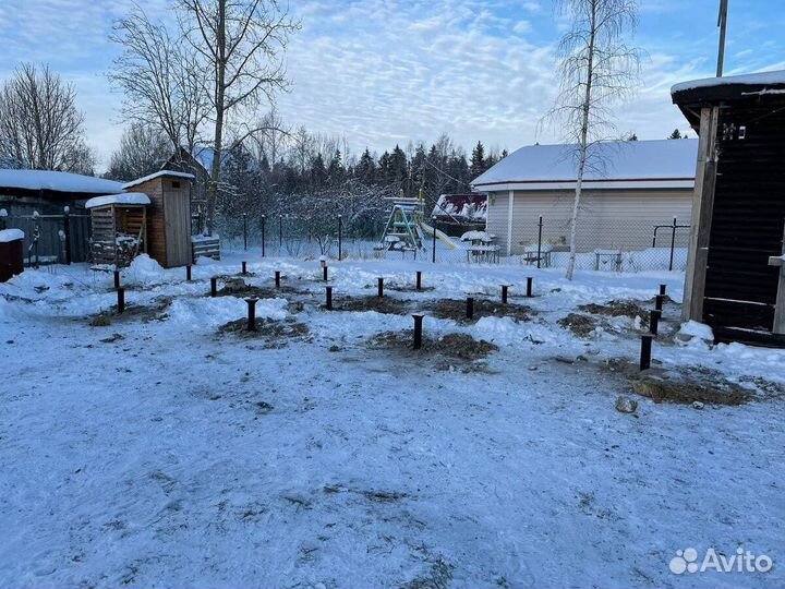 Сваи, закрутка, свайный фундамент под ключ