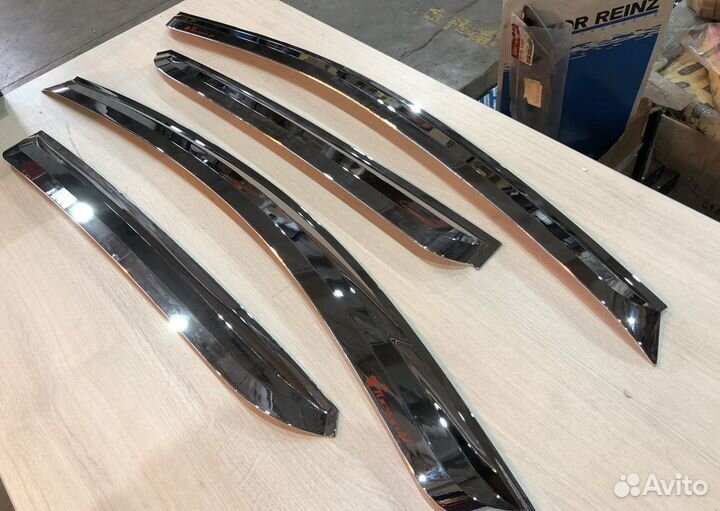 Дефлекторы окон хром комплект Hyundai Tucson ix