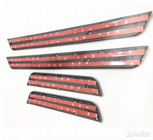 Накладки на пороги Haval H9 / Хавал H9 рестайлинг 2024-2025 г.в black