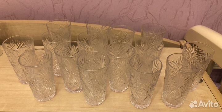Рюмки хрусталь СССР 15шт