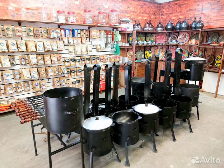 Печь под казан с трубой