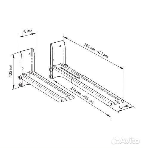 Кронштейн для печи свч на стену Рэмо К-112 белый