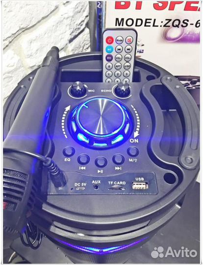 Блютуз колонка + караоке микрофон