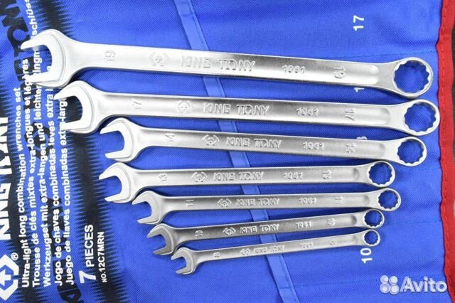 Набор комбинированных удлиненных ключей king tony