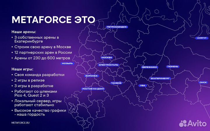 Арена виртуальной реальности Metaforce