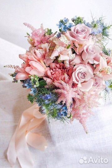 Свадебный букет пионы