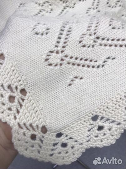 Плед детский вязаный ручная работа новый