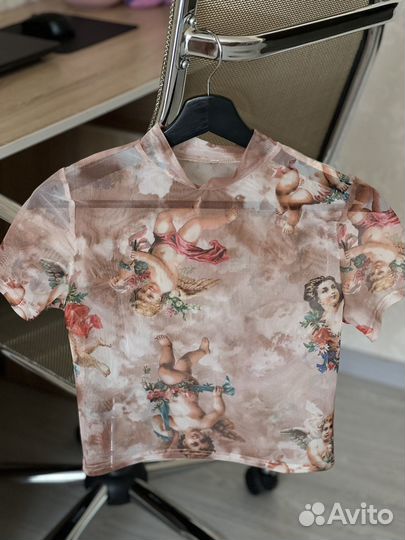 Кроп топ сетка