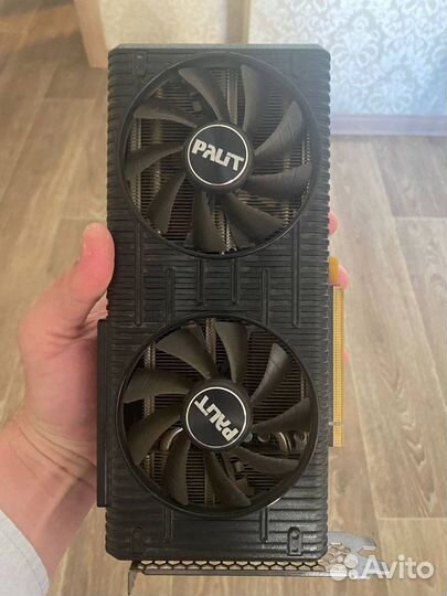 Видеокарта Palit RTX 3060 ti dual 8GB на гарантии