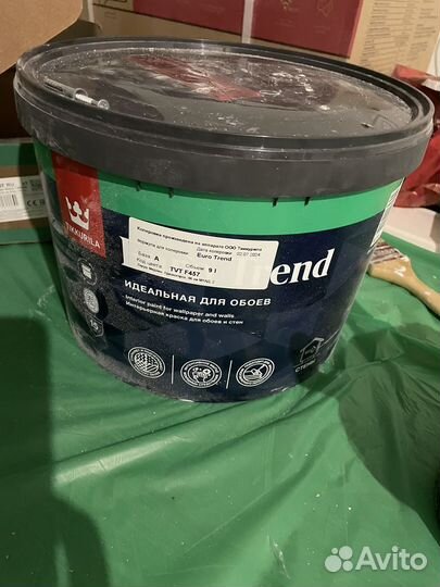 Краска для обоев tikkurila euro trend заколерована