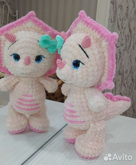 Вязаные игрушки из плюшевой пряжи