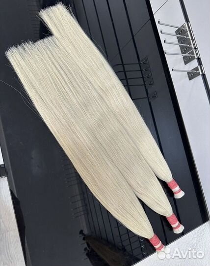 Волосы для наращивания блонд 70см