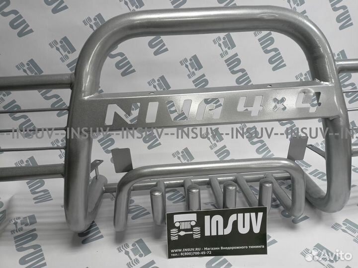 Кенгурятник передний Нива 2121-2131 с защитой двс