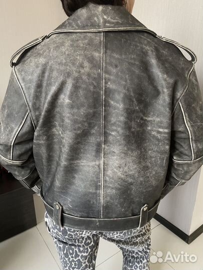 Байкерская куртка в стиле гранж