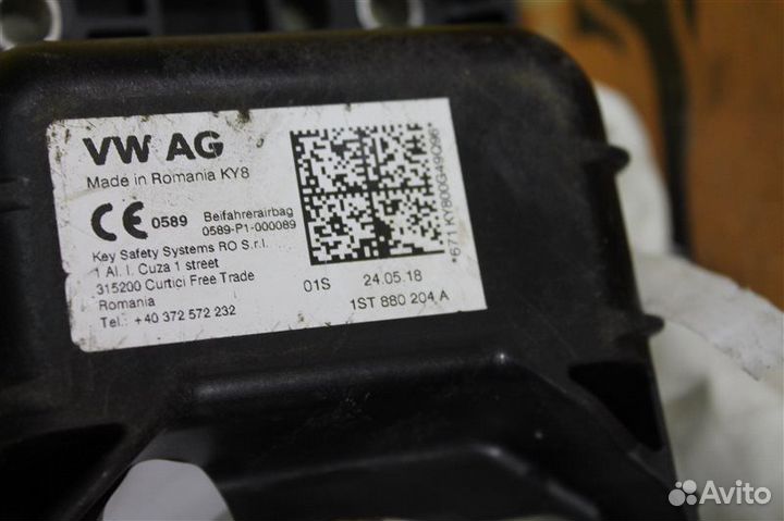 Подушка безопасности передняя Skoda Rapid 1